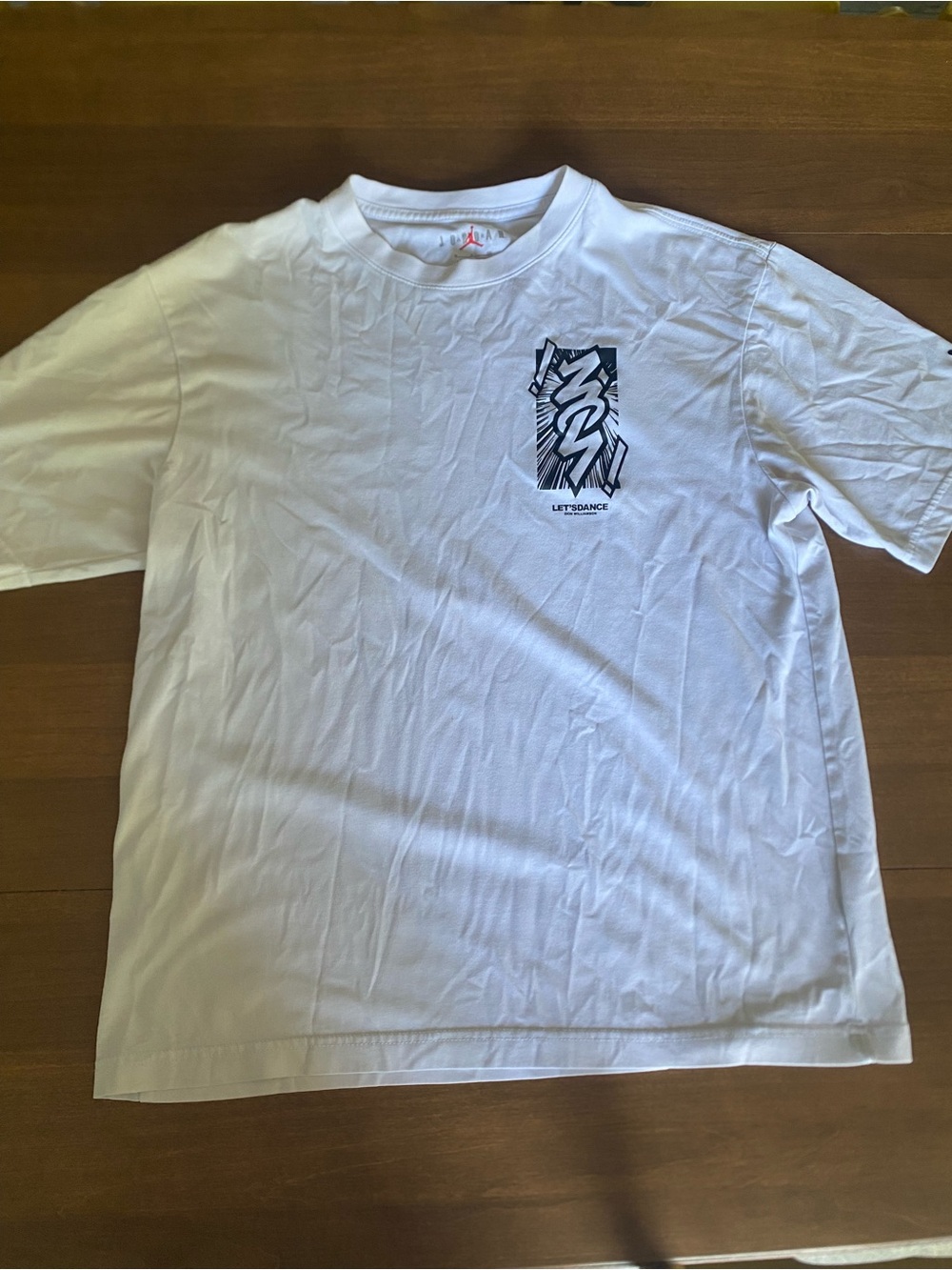 Jordan White Crew Tee - Zion Williamson Let’s Dance - Small